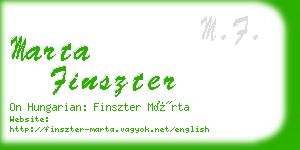 marta finszter business card